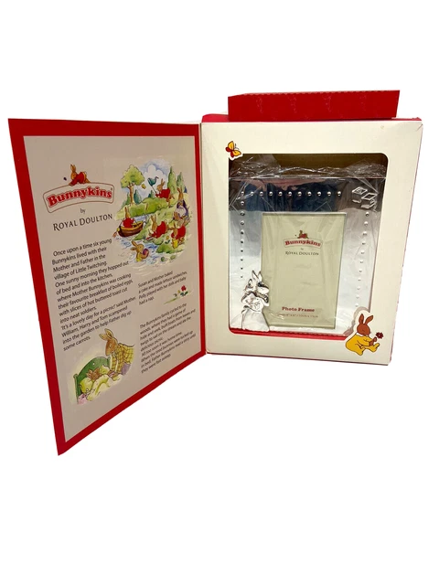 Royal Doulton Bunnykins Picture  Frame 4x6 Silver Plated Nursery Baby Decor