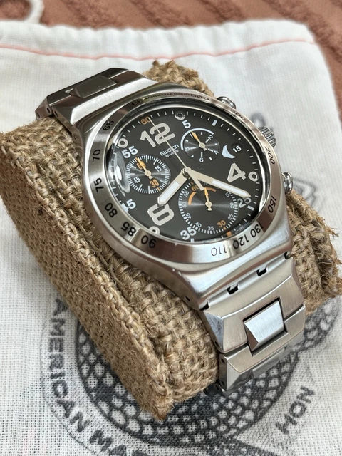 Orologio Cronografo In Legno Zebrano E Acciaio Gi.Con Petelia Nemea Nox, Made In Italy, Movimento Miyota