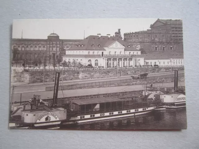 alte AK, Dresden, Italienisches Dörfchen, Oper, Dampfer "Koenigin Carola",