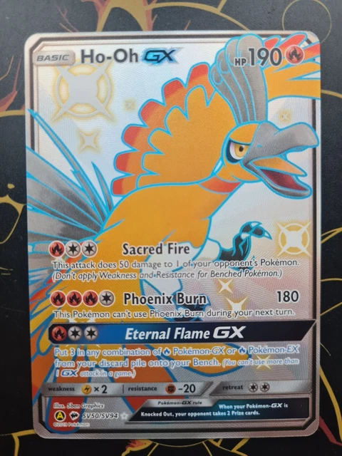 Ho-Oh GX Shiny SV50/SV94 | Full Art Ultra Rare | S&M Hidden Fates | Near Mint