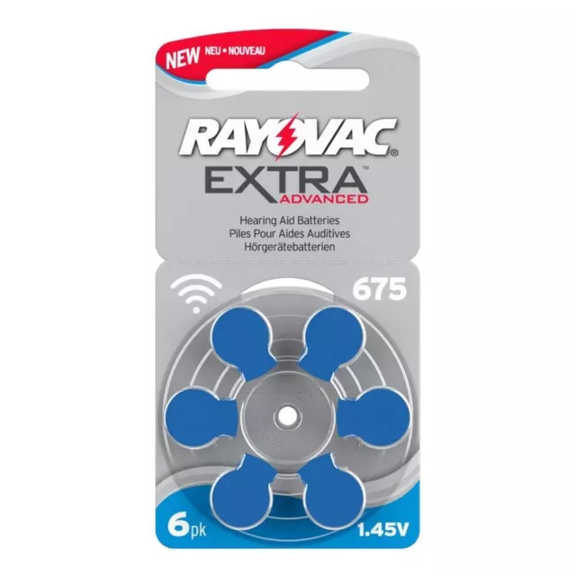 Rayovac Extra Advanced MERCURY FREE GENUINE Hearing Aid Batteries x60 Size 675