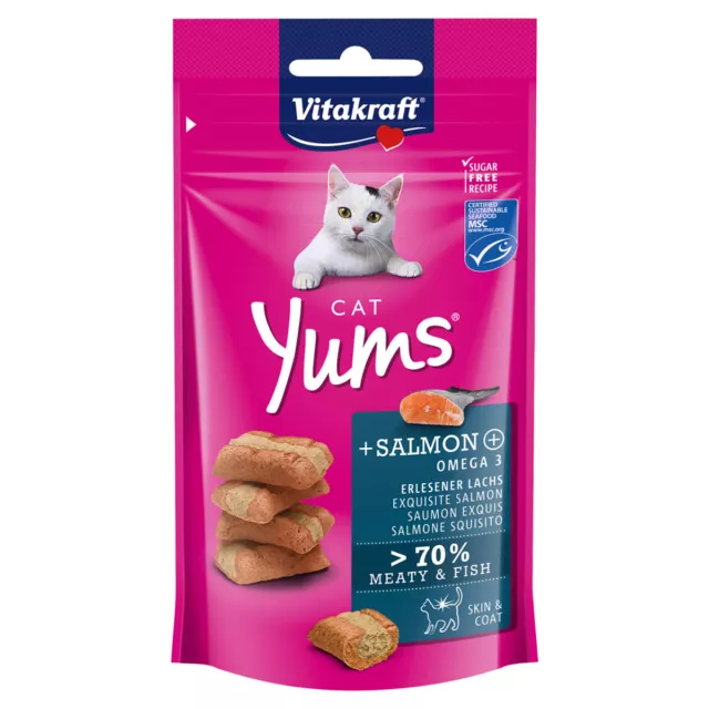 Vitakraft Cat Yums® + Lachs 40 g, Katzensnack, NEU