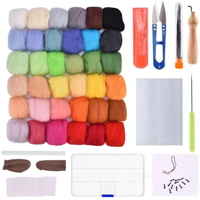 Kit de herramientas de inicio de estera conjunto de herramientas de costura de fieltro kit de fieltro aguja de lana