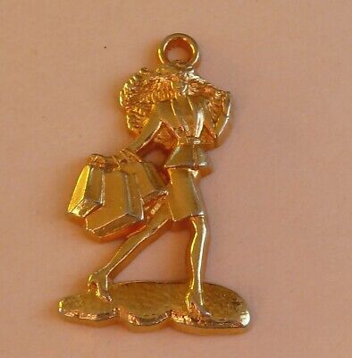 Fève en métal doré L' Ourson pendentif Les Petits Animaux années 90 