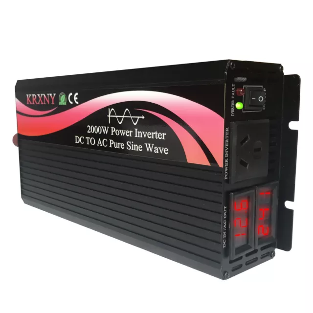 2000W Power Inverter Off Grid Pure Sine Wave 12V/24V/48V to 240V 50HZ AU Stock