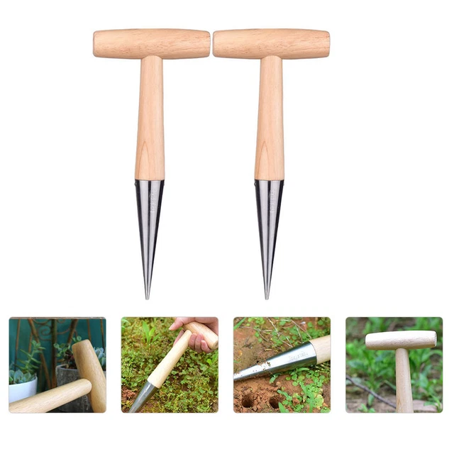 Hand Tools Stainless Steel Dibbler Gardening Hole Punch Excavator