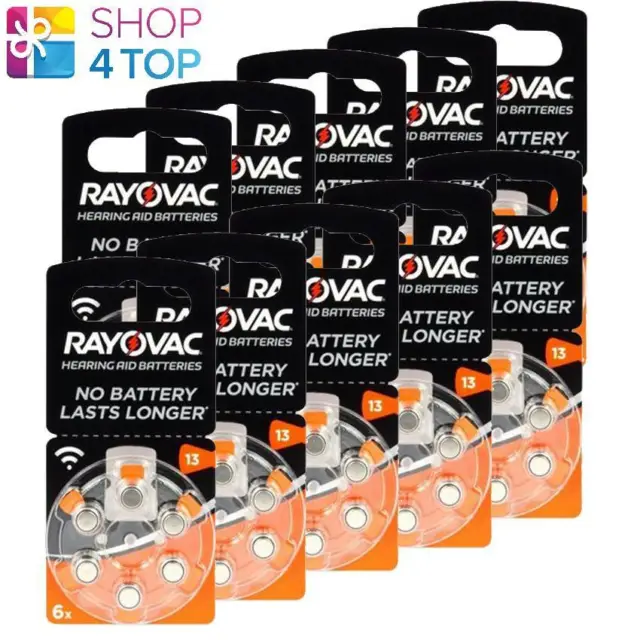 60 Rayovac Acoustic Special Size 13 Mf Pr48 Hearing Aid Batteries 1.45V Zinc Air