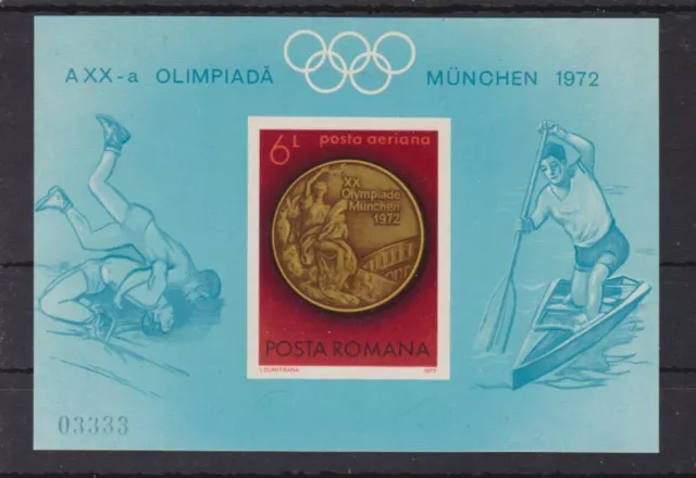 Rumänien postfrisch MiNr. Block 101 Olympische Sommerspiele München 72