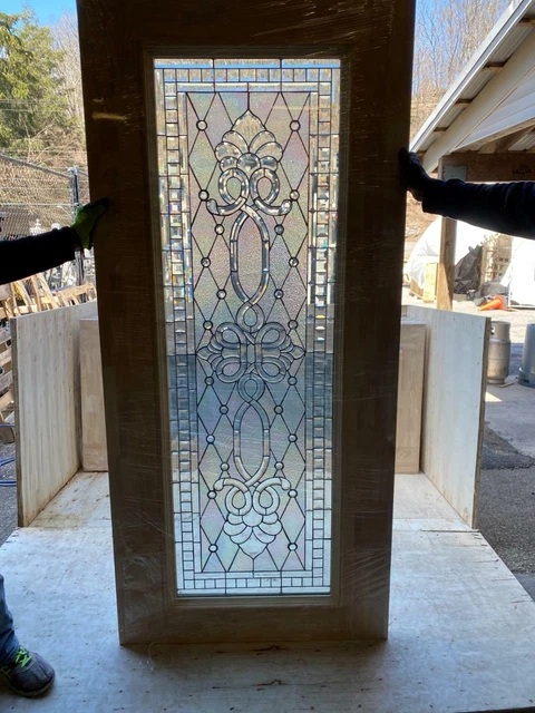 Beautiful Solid Wood Stained Glass Custom  Estate Door - Jhl2167-49