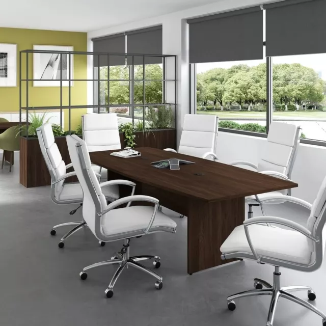 96x42 Office Conference Table Meeting Room Wood Finish Modern Rectangle Large