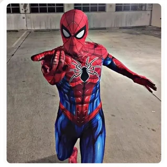 Ultimate Spider-Man Jumpsuit Spiderman Halloween Suit Costume Adult/Kids Cosplay