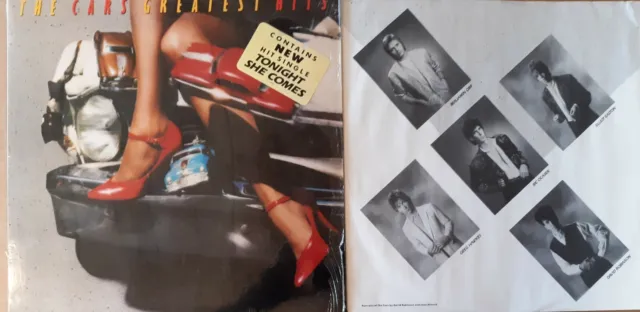 The CARS Greatest Hits LP Custom Inner Sleeve Shrink Hype Sticker DRIVE 1985