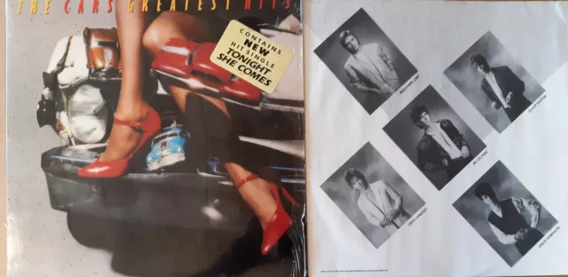 The CARS Greatest Hits LP Custom Inner Sleeve Shrink Hype Sticker DRIVE 1985 The CARS Greatest Hits LP Custom Inner Sleeve Shrink Hype Sticker DRIVE 1985