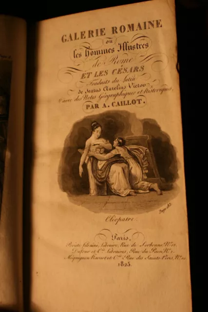 Sextus Aurelius Victor, Galerie Romaine, Reliure Romantique Plein Veau, 1825.