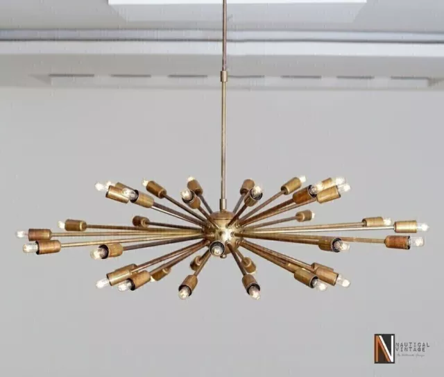 Mid Century Sputnik Light Chandelier 36 Arms Modern Brass Stilnovo Light Fixture