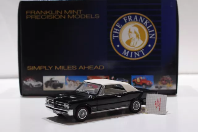 Franklin Mint 1964 Pontiac Gto Black Limited Edition Scale 1:24 B11D022