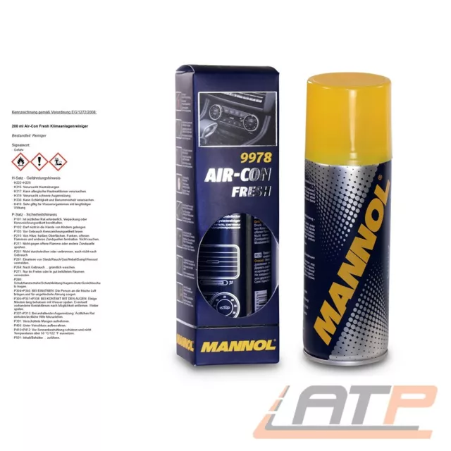 MANNOL 200 ml AIR-CON FRESH KLIMAANLAGENREINIGER DESINFEKTIONSSPRAY