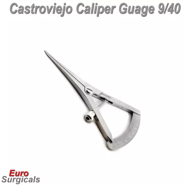 Dental Castroviejo Ophthalmic Locking Screw Caliper-Gauge Measuring Instruments