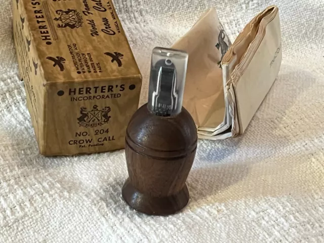 HERTER'S Famous Perfection No. 204 Crow Call complete in the box w/manual HERTER'S Famous Perfection No. 204 Crow Call complete in the box w/manual