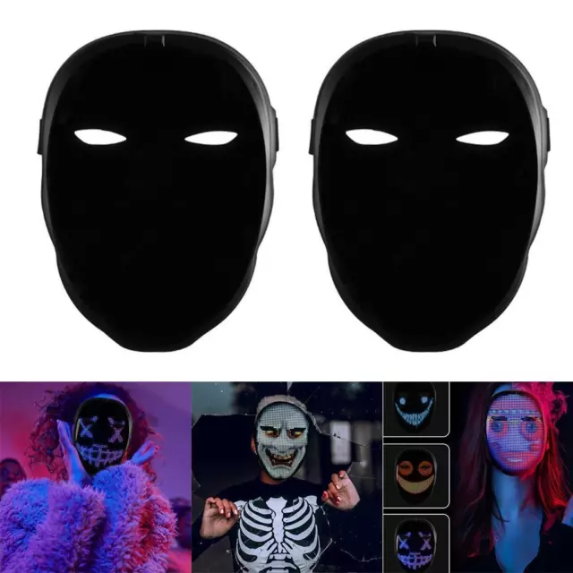 Effrayant Halloween Masque, LED Light up Masque Cosplay, Brillant dans