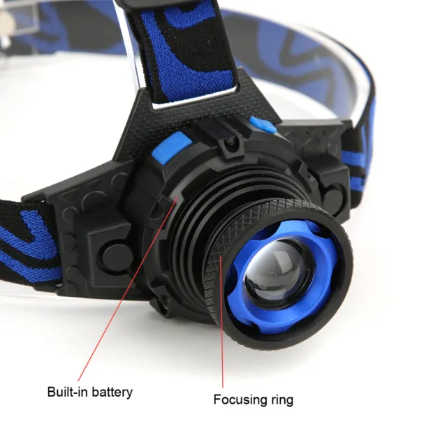 Für XPE Q5 Zoom Charging Head Light LED Mini Outdoor Fishing Cycling Headlamp DE