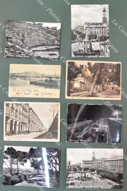 CAGLIARI. 8 cartoline d'epoca viaggiate 1904-1957