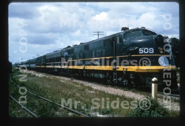 Duplicate Slide ACL Atlantic Coast Line E6A 509 & 2 W/Passenger Train