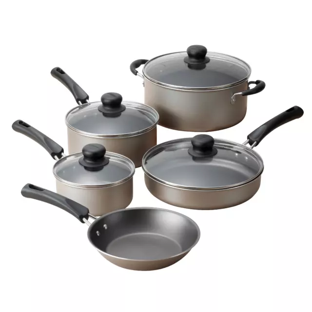 Bialetti Cookware 2.5QT / 2.3L Hi-Base System Non-Stick Sauce Pan With Lid  Gray