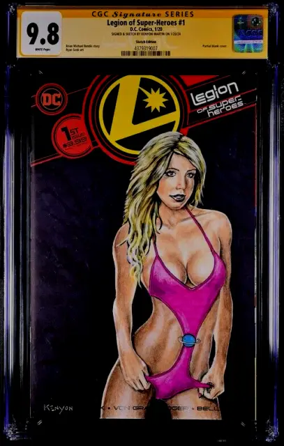 Legion Of Super-Heroes #1 Cgc Ss 9.8 Original Art Sketch Saturn Girl Dc Comics