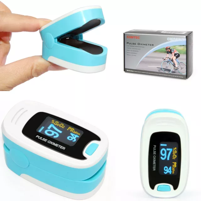 Finger tip Pulse Oximeter Blood Oxygen meter SpO2 Heart Rate Monitor CMS50NA US 2