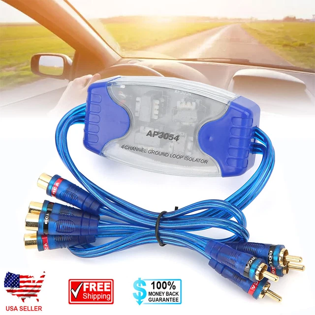4CHANNEL RCA AUDIO Noise Filter Suppressor Ground Loop Isolator Car