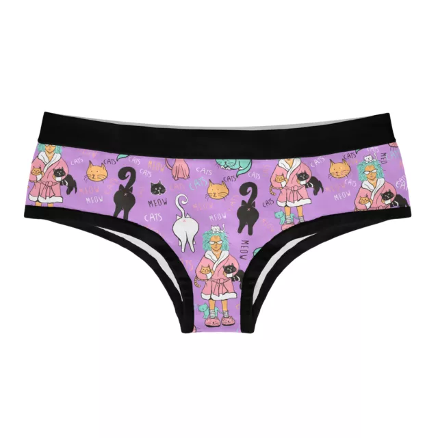 WOMENS CAT LADY Panties Funny Bikini Brief Kitten Lovers Cute Butt Graphic  £17.94 - PicClick UK