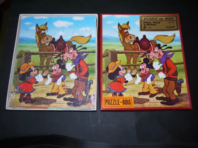 PUZZLE / 2 Puzzles en bois Walt Disney Réf.299 / Jouets Vera Paris