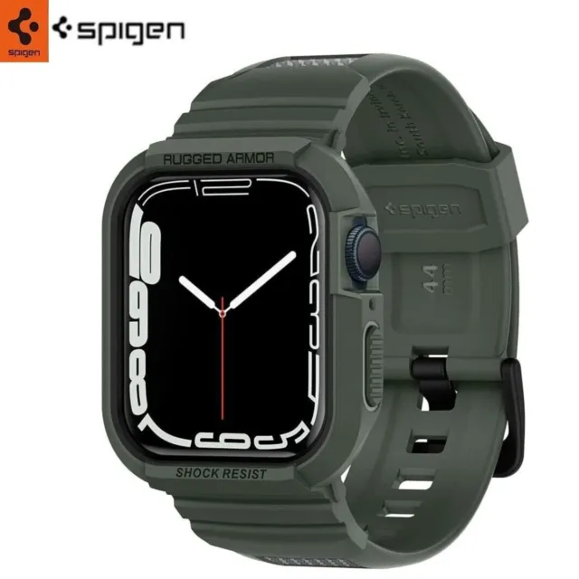 Spigen Ersatzarmband für Apple Watch 4 5 6 7 8 SE (44mm/45mm) Armband mit Case