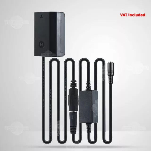 Nuevo cable de alimentación de CC + batería ficticia NP-FZ100 para Sony A7/S/R III IV C A9 II A6600