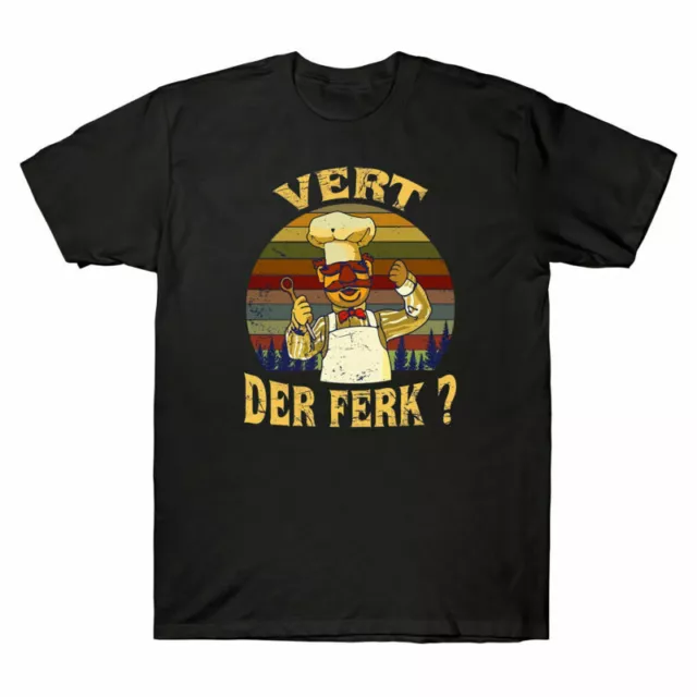 Vintage Vert Der Ferk ? The Swedish Chef Men's T-shirt Cook Ferk Meme Tee Gift