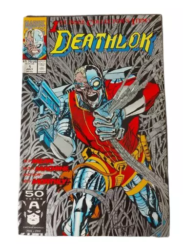 Deathlok #1 July 1991 Marvel Comics 1st Issue Collector's Item Silver Ink Cover