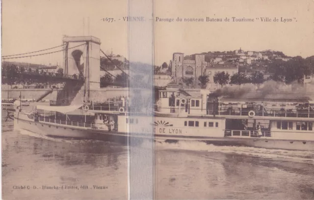 Cpa Vienne Passage De '' La Ville De Lyon ''