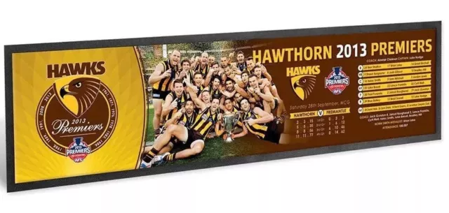 SALE - Hawthorn Hawks 2013 AFL Premiers Team Bar Runner Mat Collectable cheap