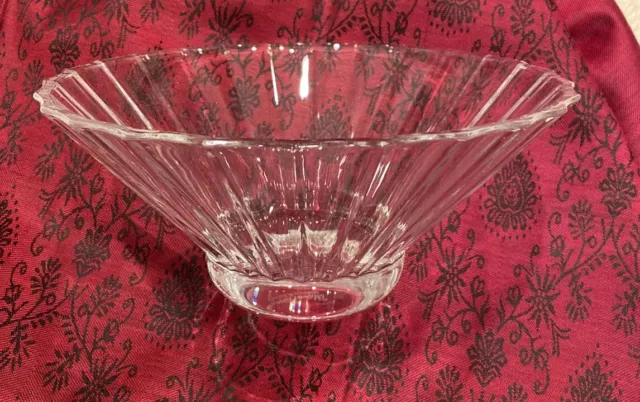 Stunning Paloma Picasso Round Cut Crystal Bowl Villeroy & Boch 8.5”