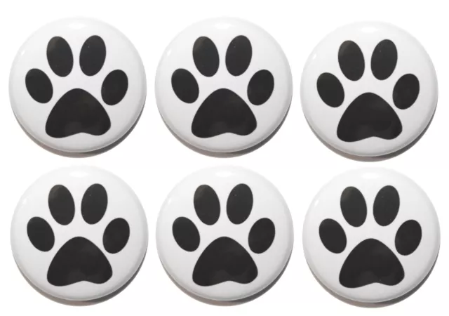 Dog Paw Print Fridge Magnet Set with RSPCA DONATION - Made in UK - 25mm