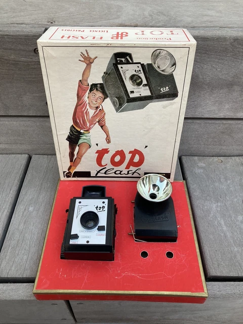 Appareil Photo Philips Flash En Bakélite Avec Boîte D'origine - Années 1950