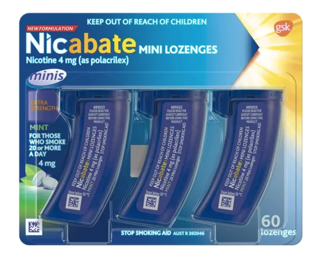 Nicabate Minis Lozenges - 4mg 60 Pack