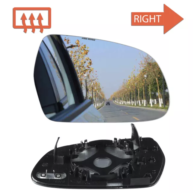 Convex Wing Door Mirror Glass Heated Right Hand Side RH For Audi A3 8P 2010-2012
