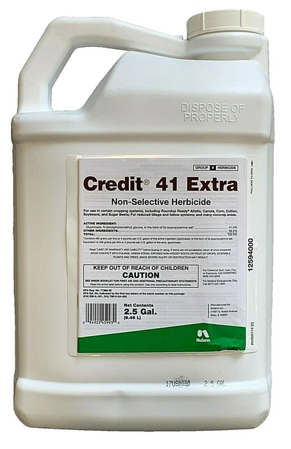 Credit 41 Extra Herbicide - 2.5 Gallons (41% Glyphosate with Surfactant)