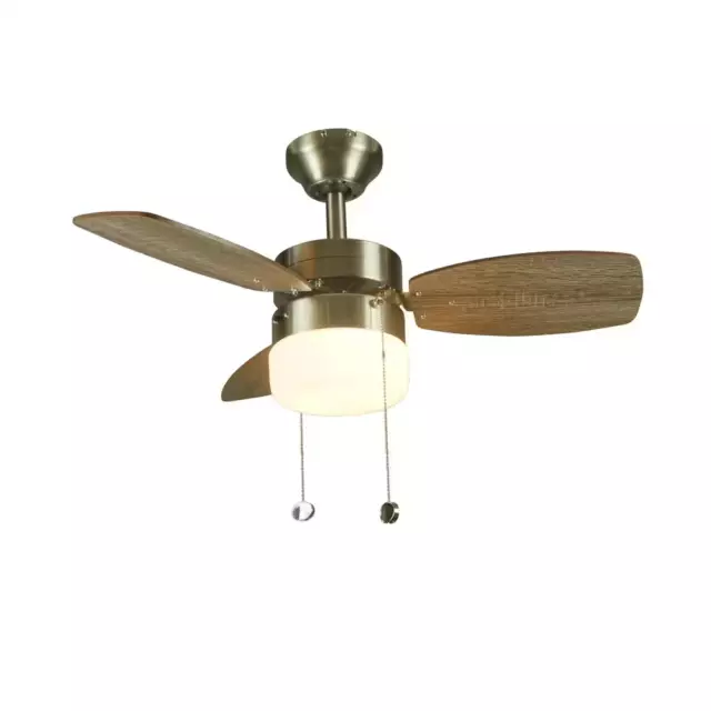 Triplicity 30 In. Indoor Brushed Nickel Ceiling Fan with Light