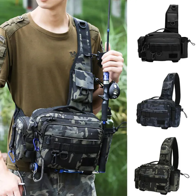 Fly Fishing Sling Bag With Fly Patch Big Storage Fishing Sling