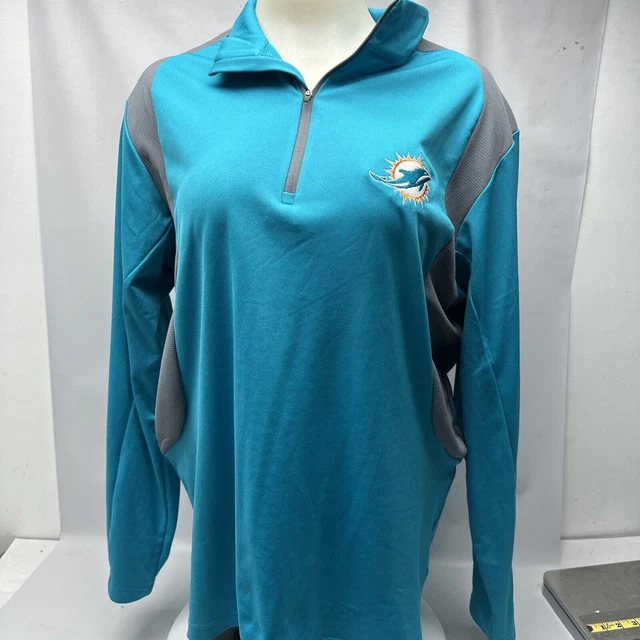 Miami Dolphins Golf Antigua Long Sleeve Pullover Shirt XL Mens