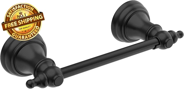 Toilet Paper Holder Wall Mount, Matte Black Toilet Paper Roll Holder for Bathroo