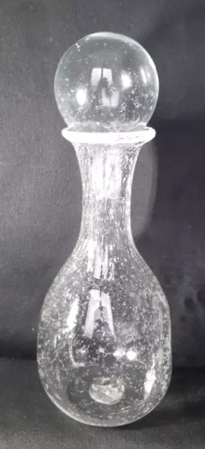 Carafe en verre bullé soufflé fabrication artisanale  blanc 0,5 L